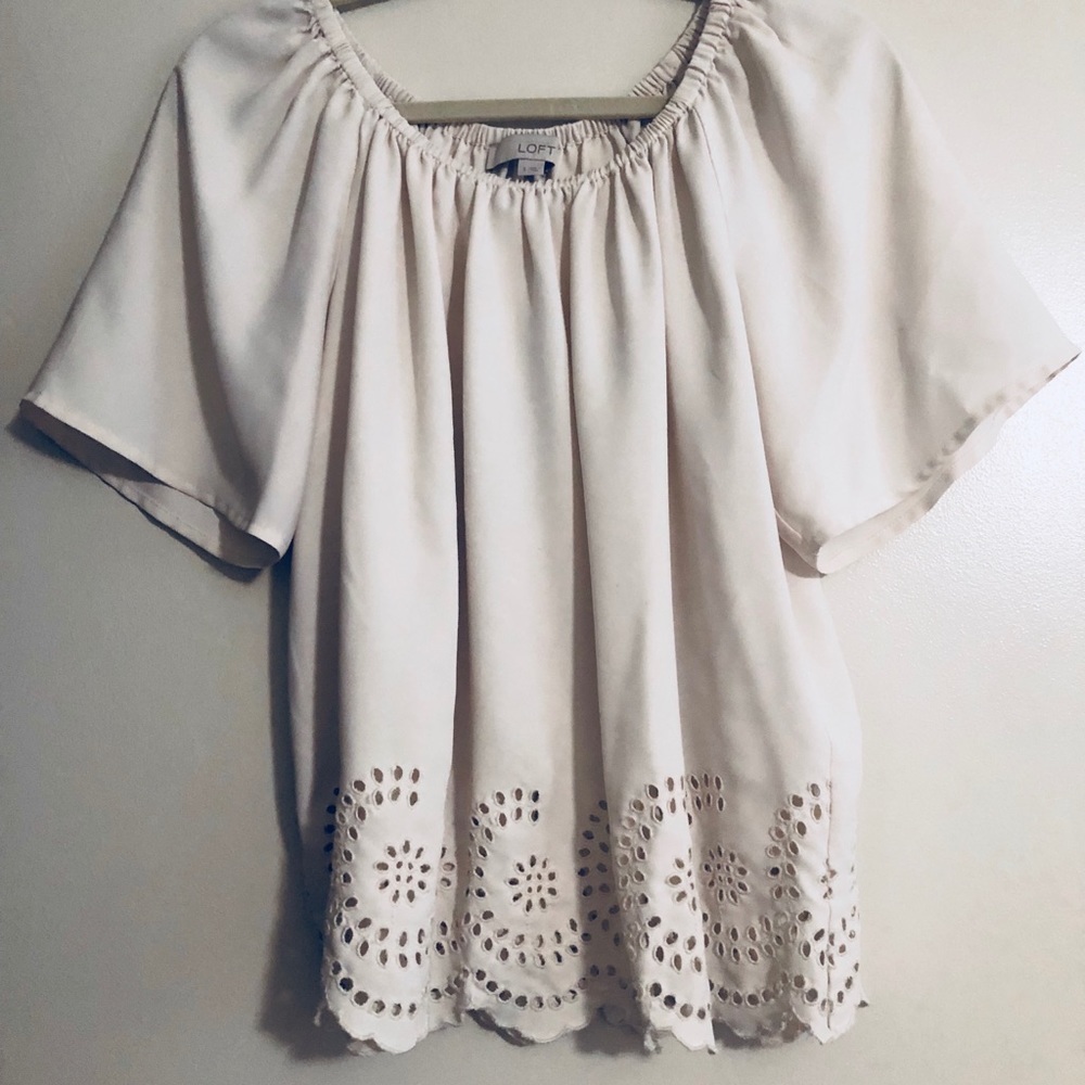 Flowey White Shirt with Flower Cut-outs